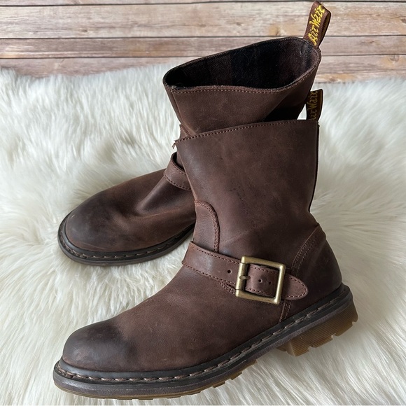 Dr. Martens Other - Dr. Martens Men’s Leather Biker Boots Dark Brown Sz 10